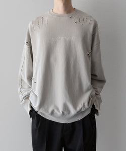 ssstein / シュタイン】OVERSIZED REBUILD SWEAT LS - GREIGE | 公式