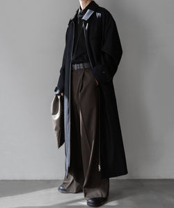 stein / シュタイン】OVERSIZED MAXI-LENGTH ZIP COAT - BLACK | 公式