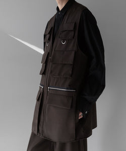 ssstein / シュタイン】OVERSIZED MULTI POCKET VEST - MILITARY KHAKI