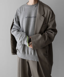 ssstein / シュタイン】OVERSIZED REBUILD SWEAT LS - TOP GREY | 公式
