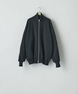 ssstein / シュタイン】OVERSIZED DOUBLE KNIT ZIP JACKET - BLACK