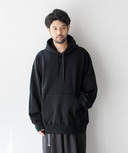 stein / シュタイン】OVERSIZED UNTWISTED YARN SWEAT HOOD LS - BLACK