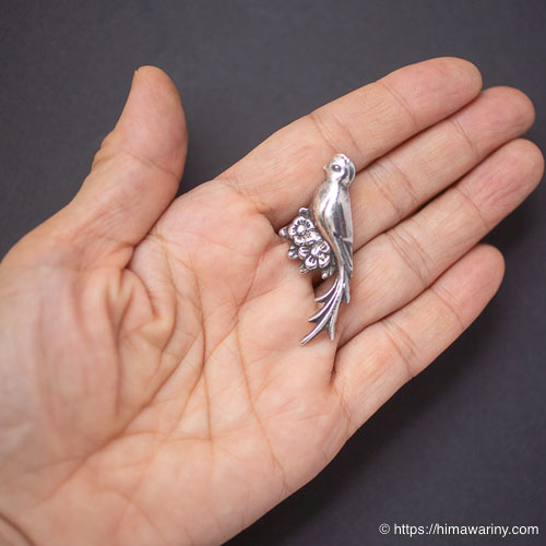 シルバー925-花鳥ヴィンテージ・バード・ブローチ – アンティーク