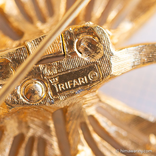 Trifari トリファリ-ゴールド・ボーホーフラワー・ヴィンテージ