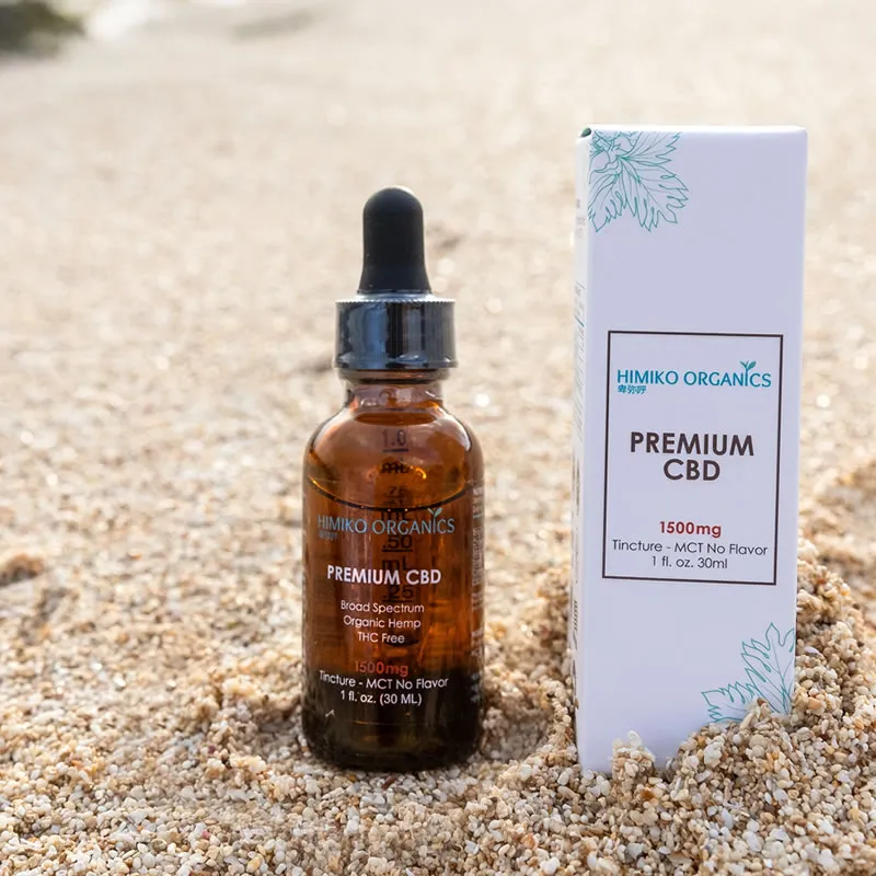 プレミアムCBDチンキ 1500mg - ナチュラルCBDオイル - HIMIKO ORGANICS