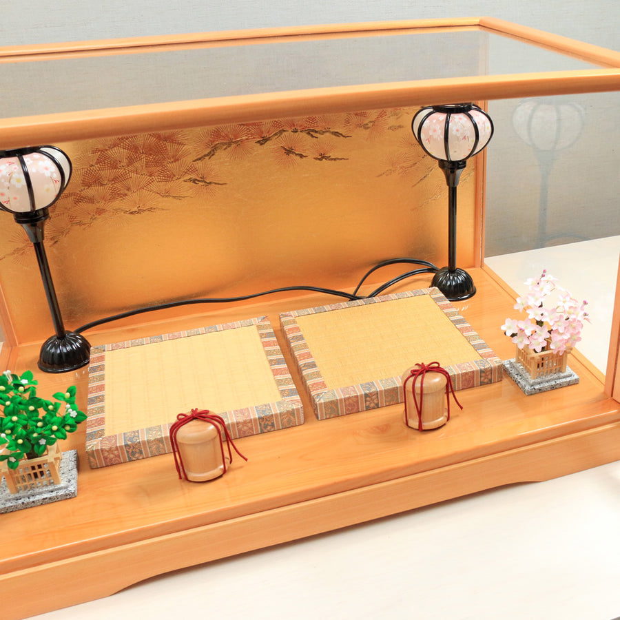 雛人形ケースのみ 【木目ガラスケース単品 販売 】ひな祭りのお雛様