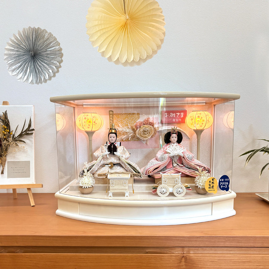 美品】雛人形 アクリルケース入り 完売しました】雛人形 衣裳着親王