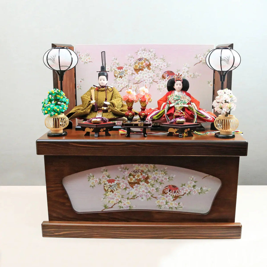 質感ある洗練された雛人形 麹塵(きくじん）染め【せせらぎ雛】ひな祭り