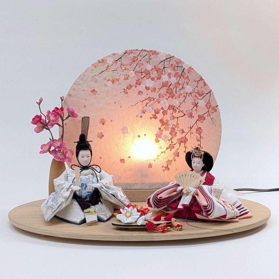 照明付き 屏風 【うめ雛 Glow 】かわいい雛人形 – 雛人形のひなせい