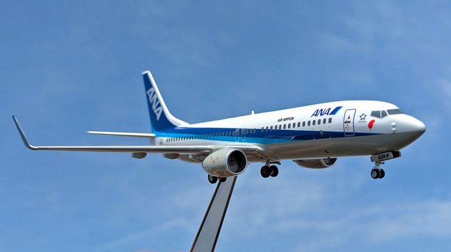 1/200「全日空 ボーイング737-800 トリトンブルー」完成写真 – 艦船