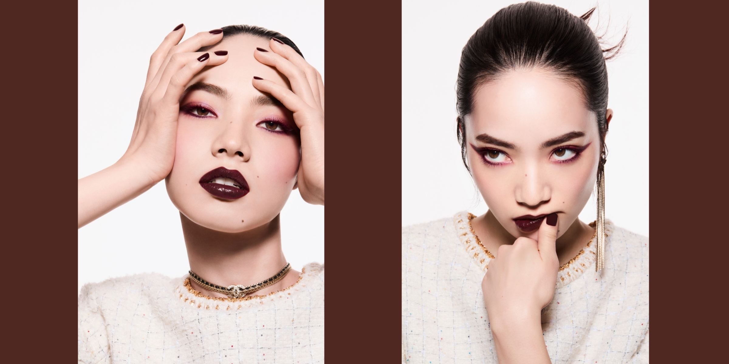 シャネル」のアイコニックカラー“ ルージュ ヌワール”を小松菜奈が魅せる！