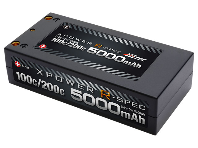 XPOWER R-SPEC Li-Po 7.4V 5000mAh 100C/200C | Hitec Multiplex Japan