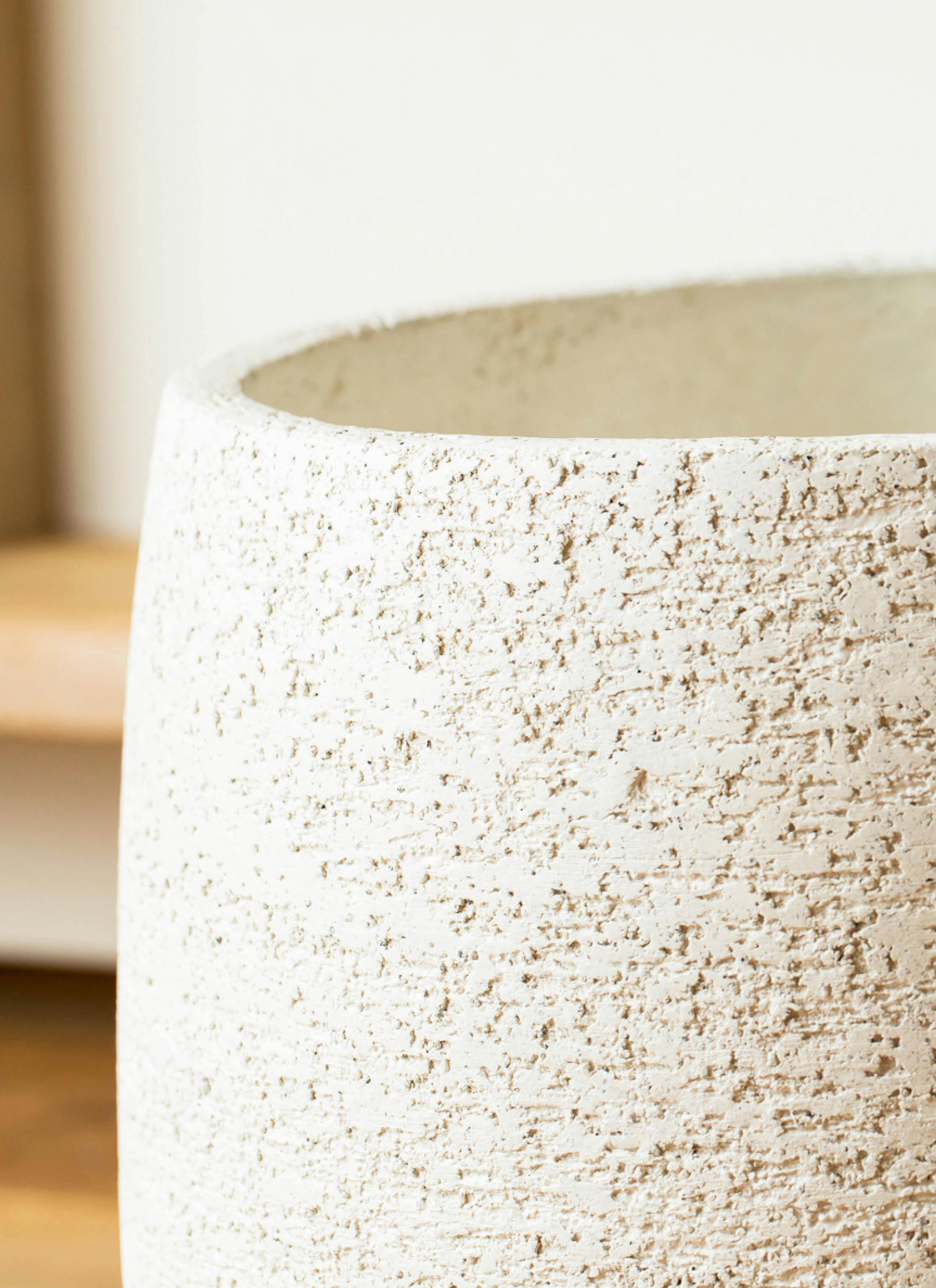 鉢カバー Eco Stone（エコストーン） 8号鉢用 white #stem F1806 | 鉢