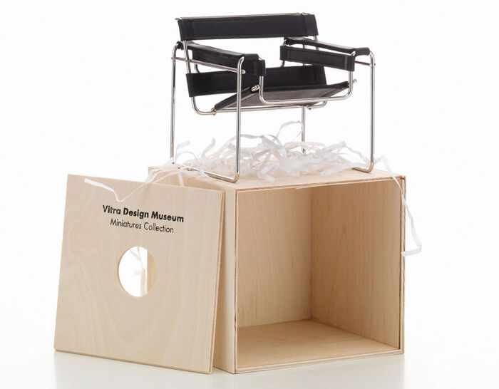 Miniature Marcel Breuer B3 Wassily Chair produced by Vitra Design
