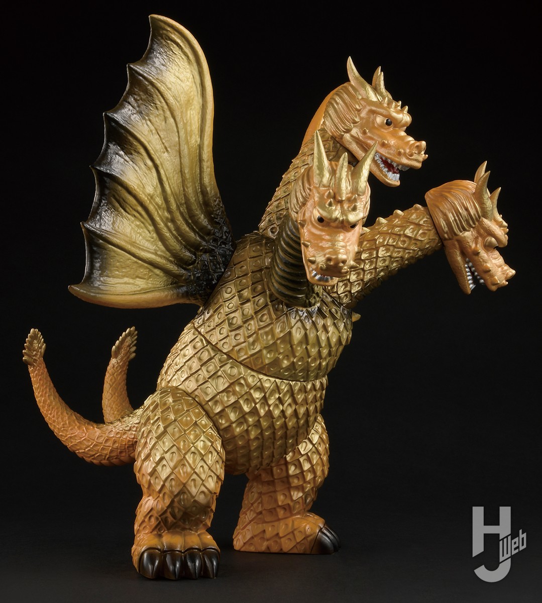 巨大ソフビ「グレートザウルス」にキングギドラ襲来！復刻版ゴジラと