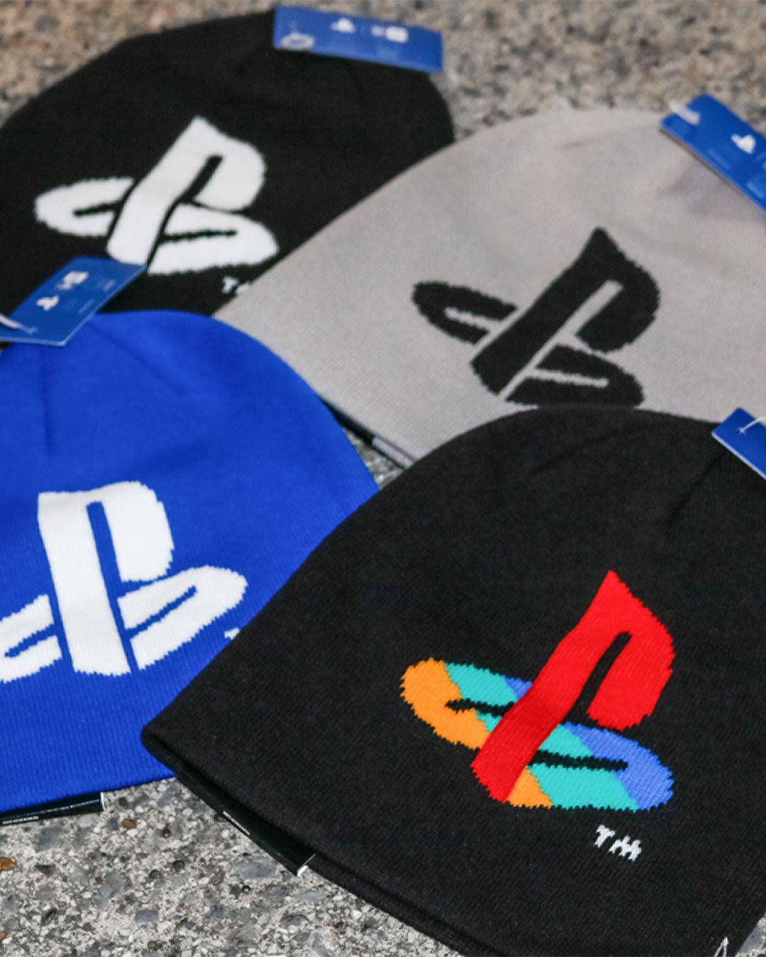 NEW ERA PLAYSTATION - BASIC BEANIE 4COLOR FAMILY MARK BLACK