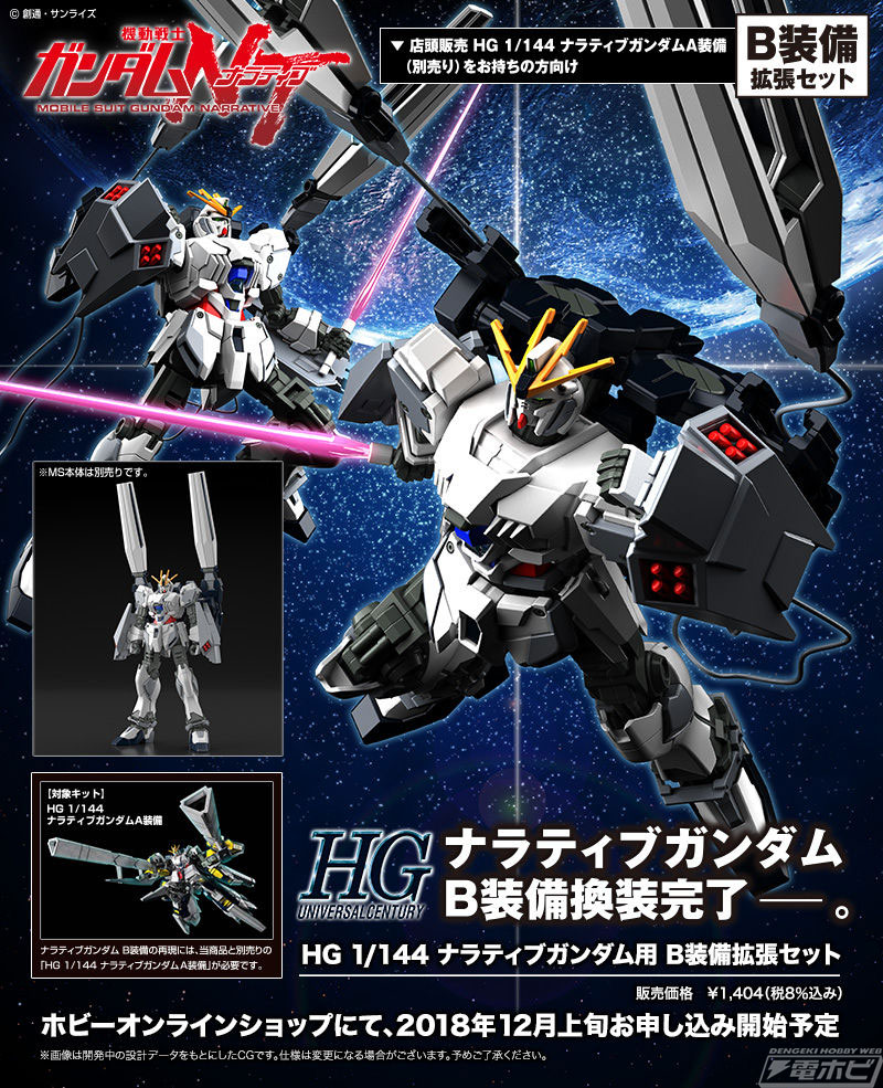 機動戦士ガンダムNT』のガンプラ「HG 1/144 ナラティブガンダム用 B
