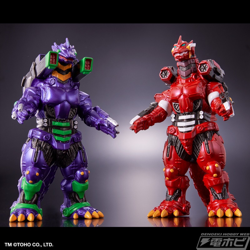 ゴジラ対エヴァンゲリオン』より、エヴァ初号機＆エヴァ2号機カラーの3