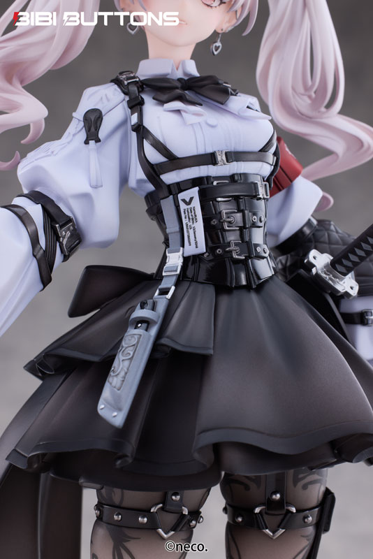 neco氏が描くクールな雰囲気の銀髪ツインテ少女「不花侵領域 瑠花」の1