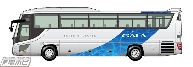 観光バス「いすゞ ガーラ スーパーハイデッカー」が1/32スケールキット