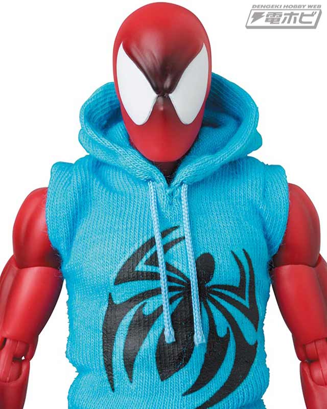 スカーレット・スパイダー」の可動フィギュア「MAFEX」が衣装やベルト