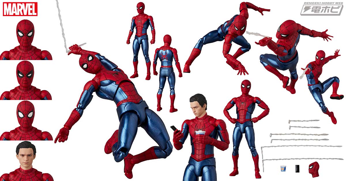 スパイダーマン：ノー・ウェイ・ホーム』から赤＆青の新スーツを着た