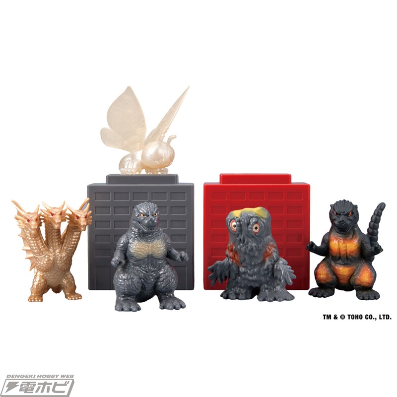ゴジラ キングギドラ デストロイア メカゴジラ モスラ幼虫ソフト