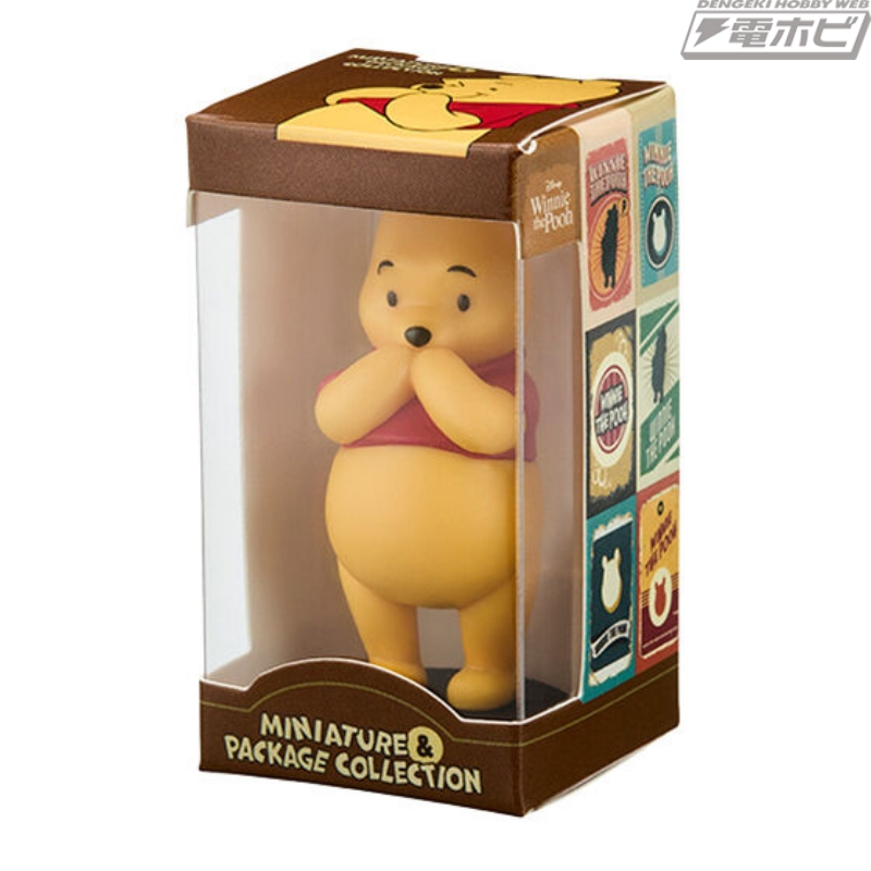 ディズニーキャラクターたちのパッケージ付きミニチュアフィギュアが