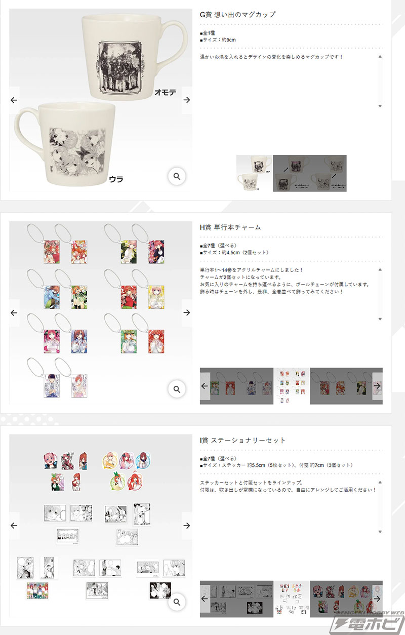 一番くじ 五等分の花嫁 ～一番くじ化5周年のお祝いも私たち全員で分