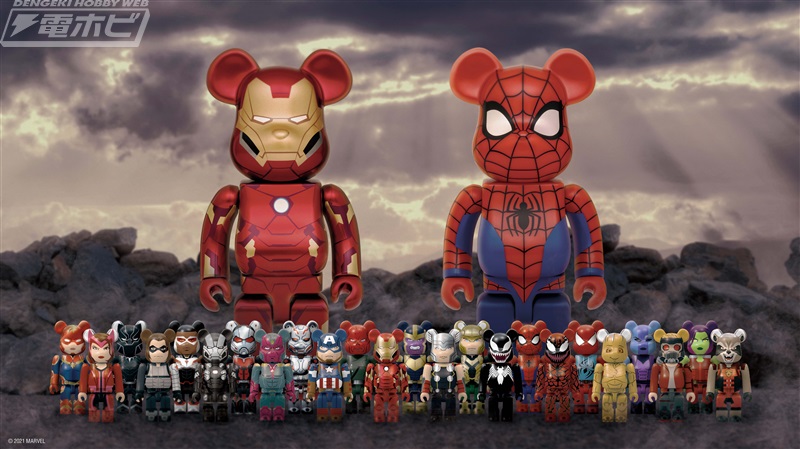 MARVEL」キャラクターの「BE@RBRICK」がHappyくじに登場