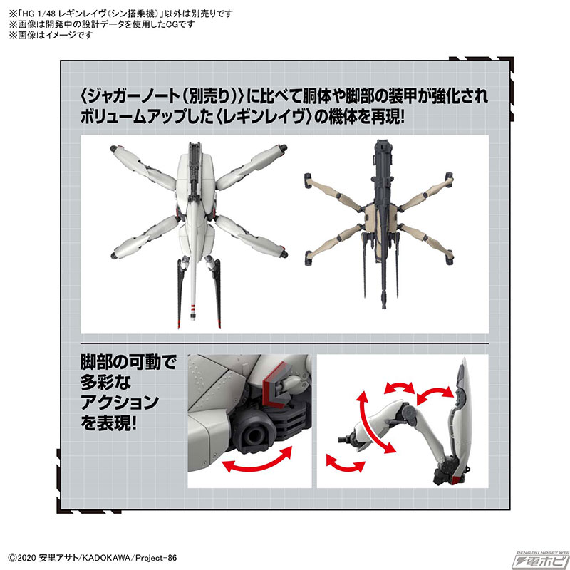 86ーエイティシックスー』プラモデル「HG レギンレイヴ」シリーズの