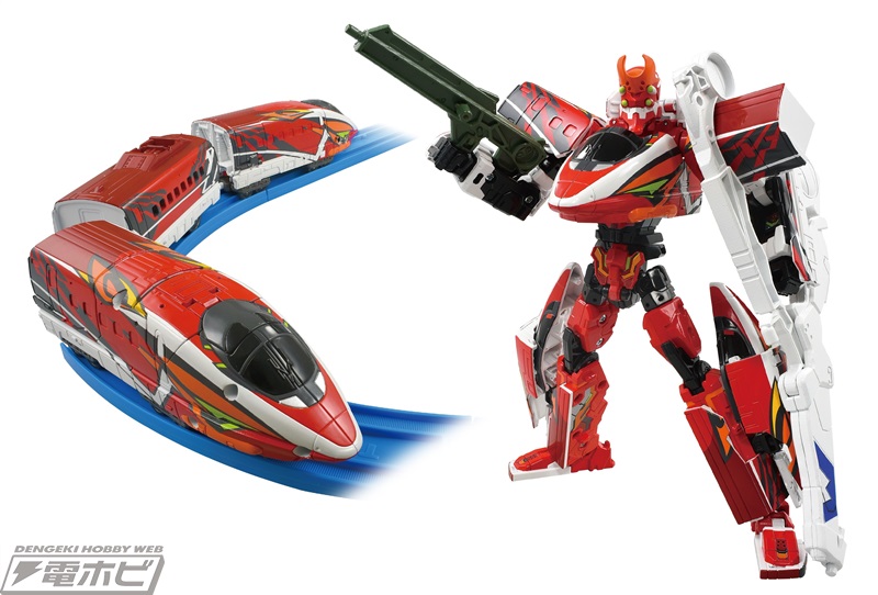 エヴァ2号機デザインの新幹線変形ロボ「シンカリオンZ 500 TYPE EVA