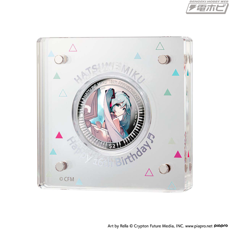 開封済】初音ミク16周年記念金貨・銀貨(セット購入特典アクリル