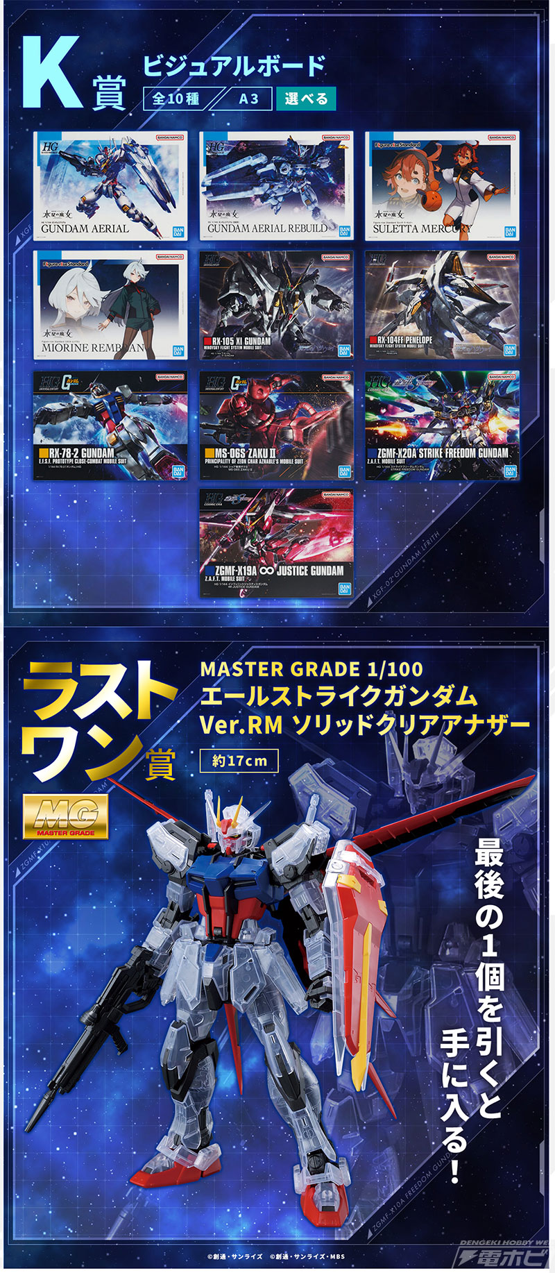 一番くじ 機動戦士ガンダム ガンプラ 2023」の全賞品ラインナップ公開