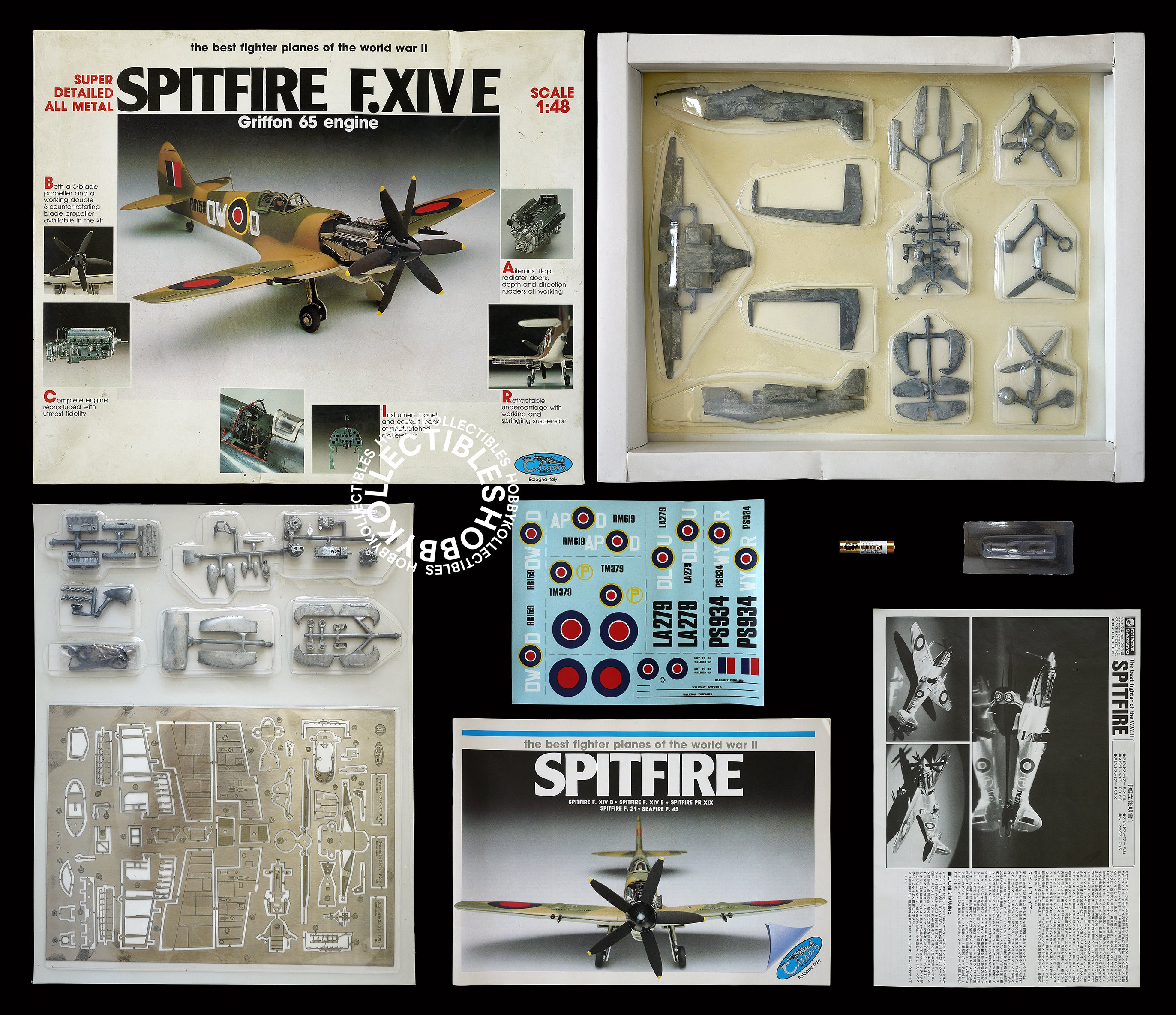Casadio Gunze 1/48 Spitfire F.XIV E Fighter Metal Model Kit
