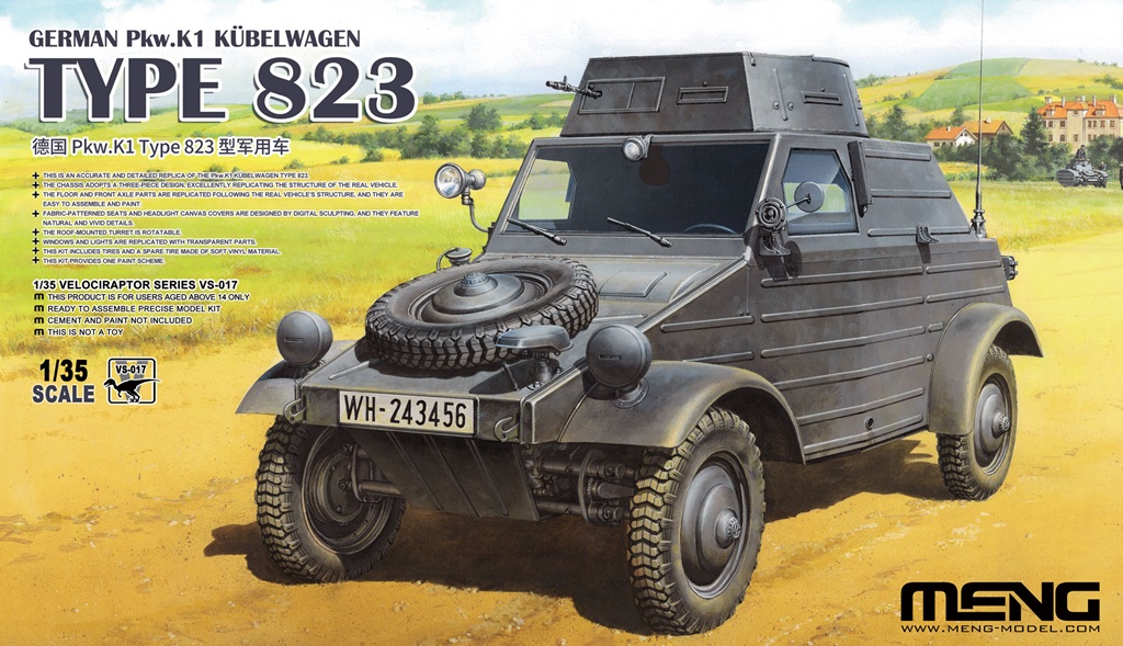 1/35 ドイツ Pkw.K1 キューベルワーゲン823型 [MVS017] - 2,464円