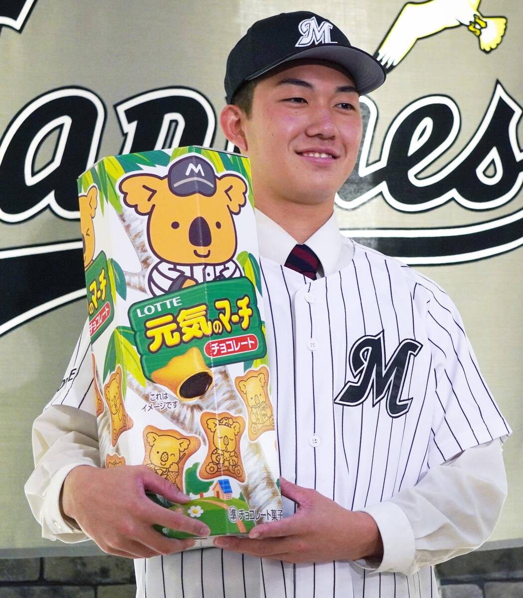 ロッテドラフト1位】健大高崎・石垣元気投手がが仮契約、背番号18の