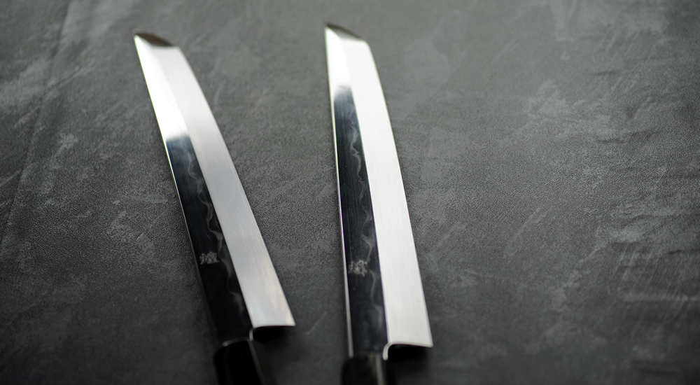 新商品 中川作 煌 白二鋼水本焼 逆丁子 先丸柳刃包丁 – 堺一文字光秀