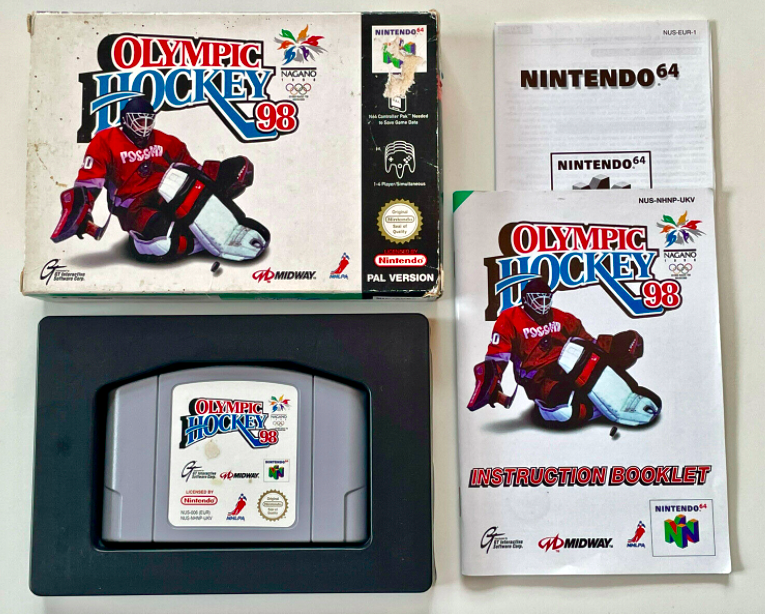 Olympic Hockey 98 Video Game - Nintendo 64 Hockey Game 1998