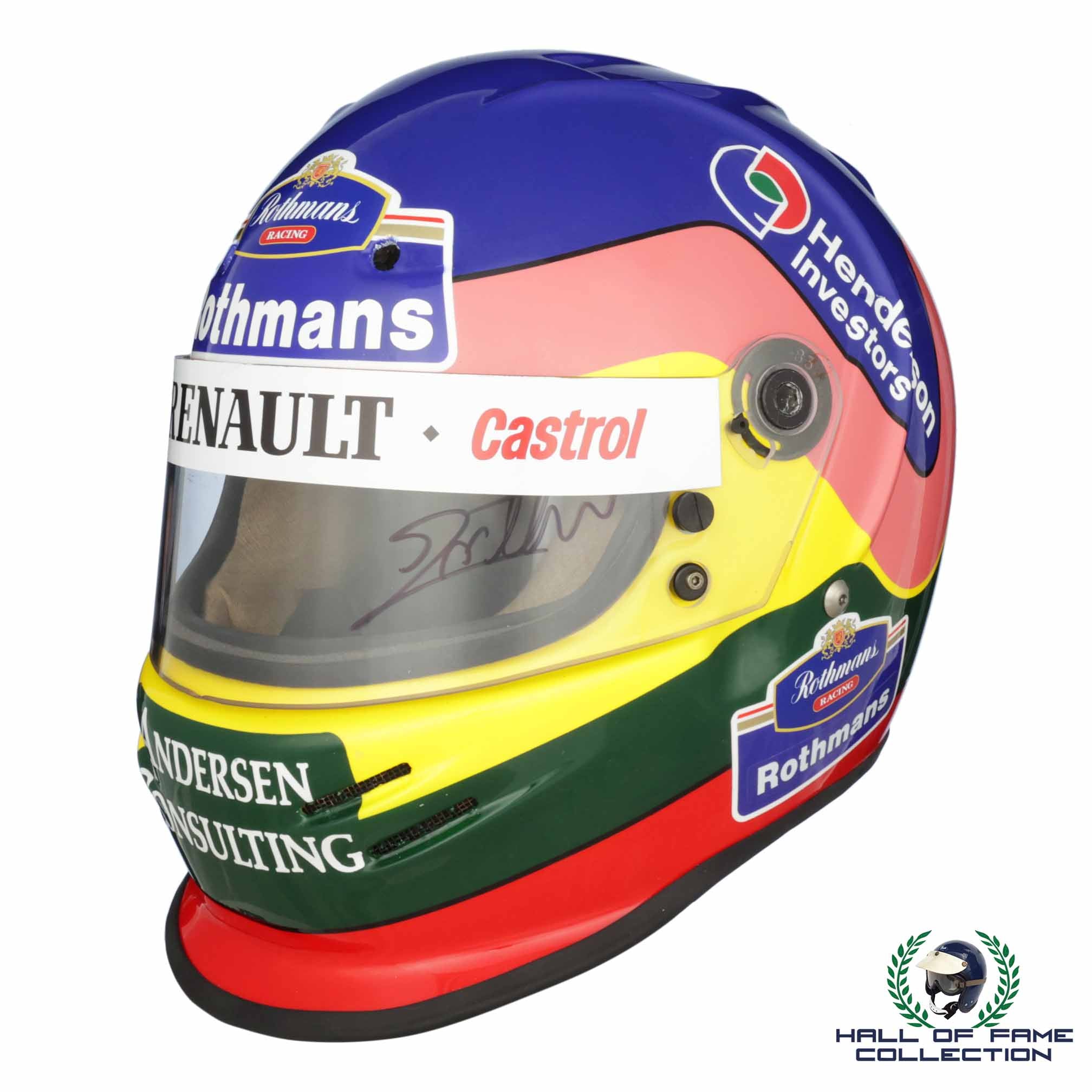 1997 Jacques Villeneuve Signed Bell Dominator Rothmans Williams Replic