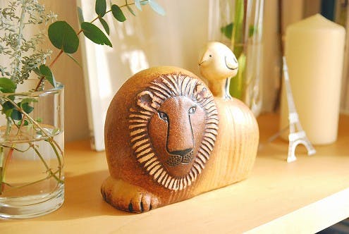 取扱い終了】Lisa Larson/リサ・ラーソン/オブジェ/ライオンと鳥