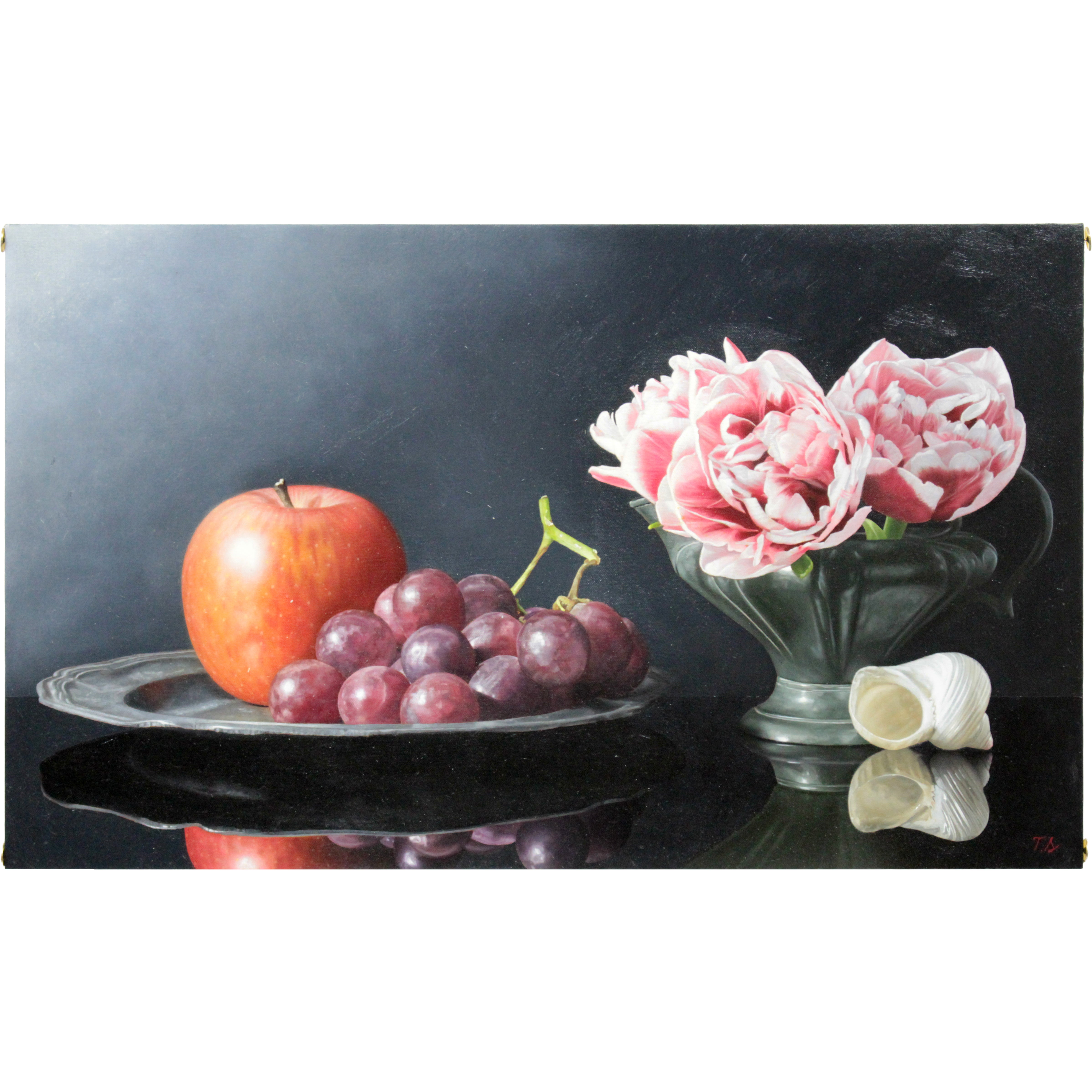 境貴史 『花と果実の静物』 油彩画 - 北海道画廊