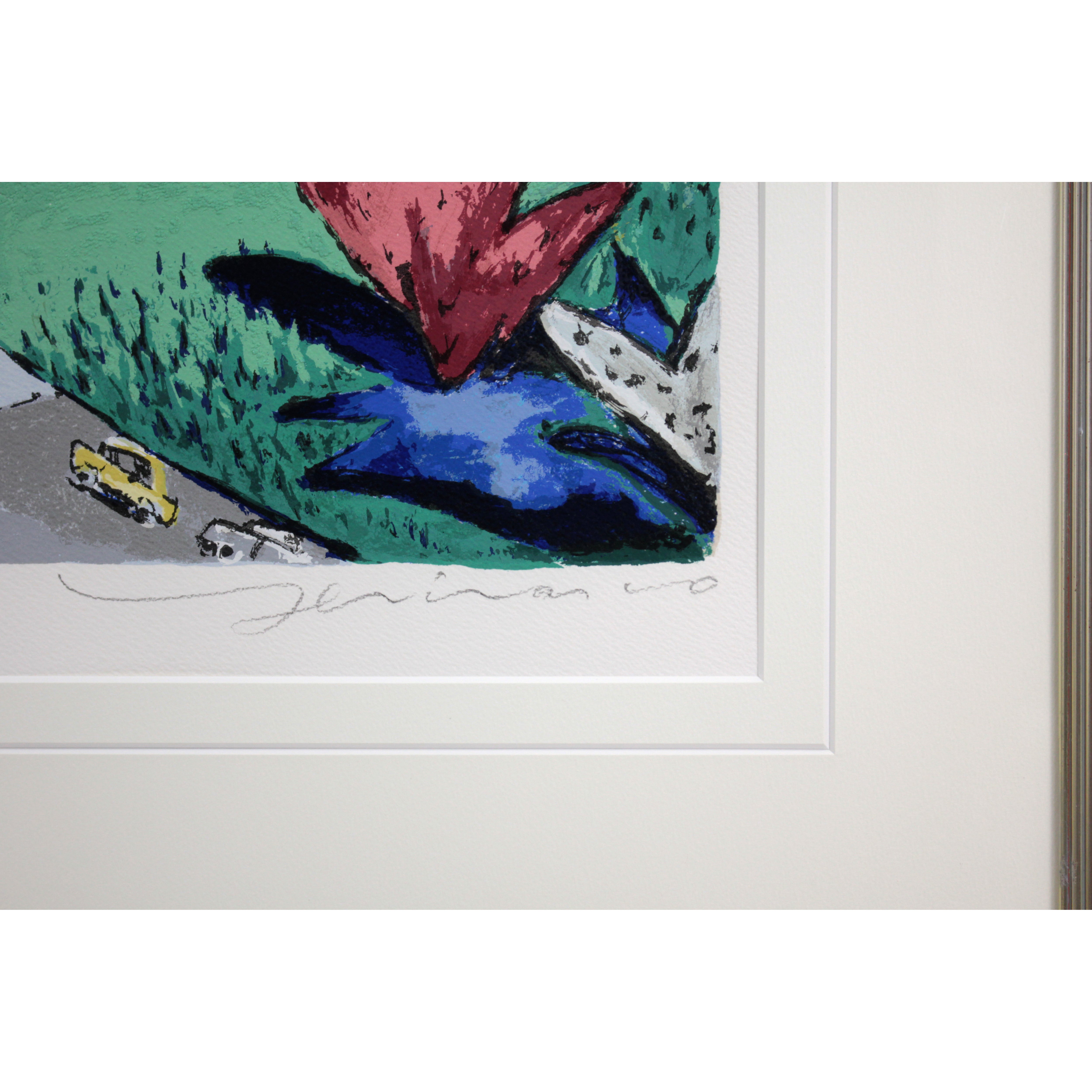 平野琳人 『赤い木』 シルクスクリーン - 北海道画廊