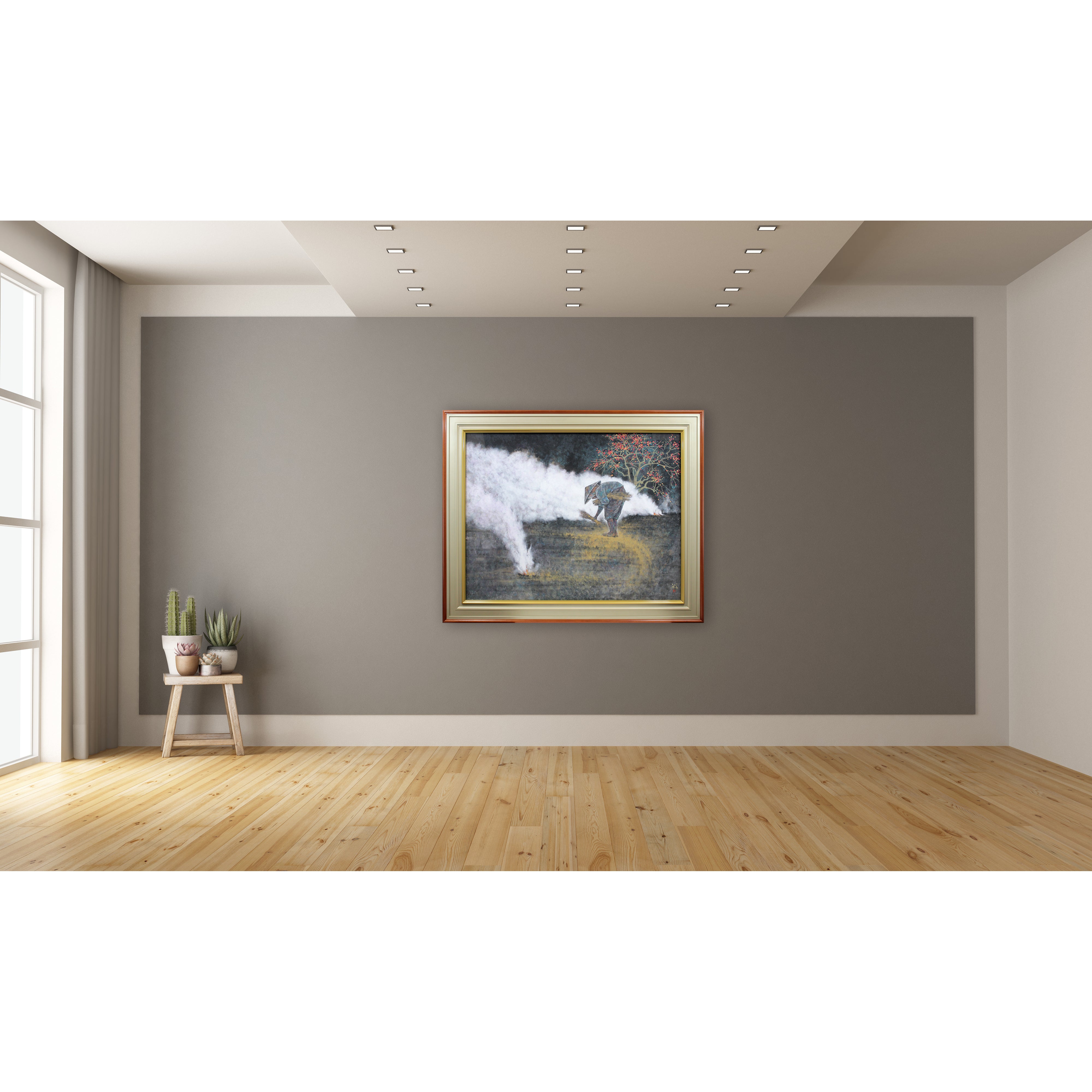 松村公嗣 『秋けぶく』 日本画 - 北海道画廊