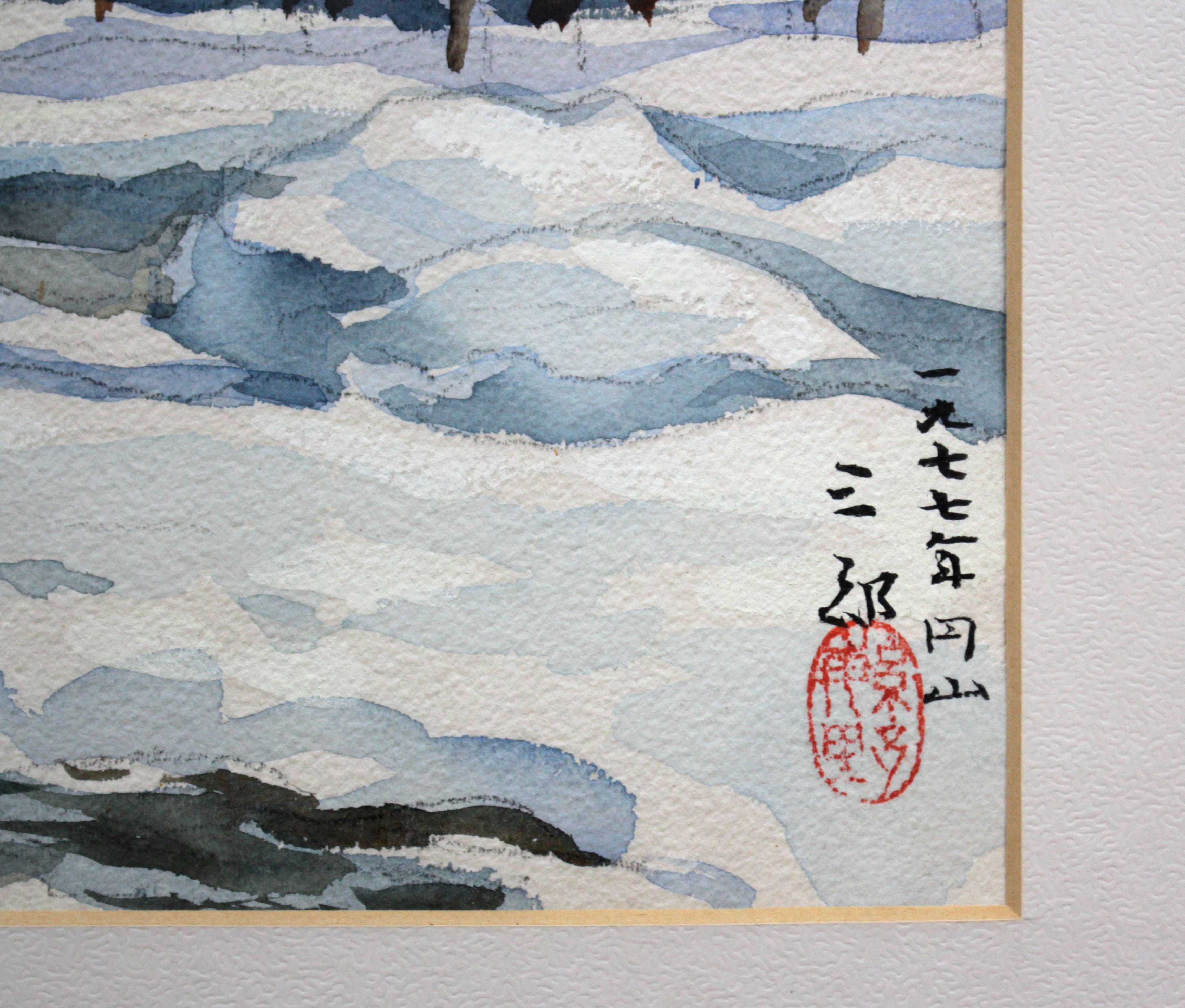 繁野三郎 『円山』 水彩画 - 北海道画廊