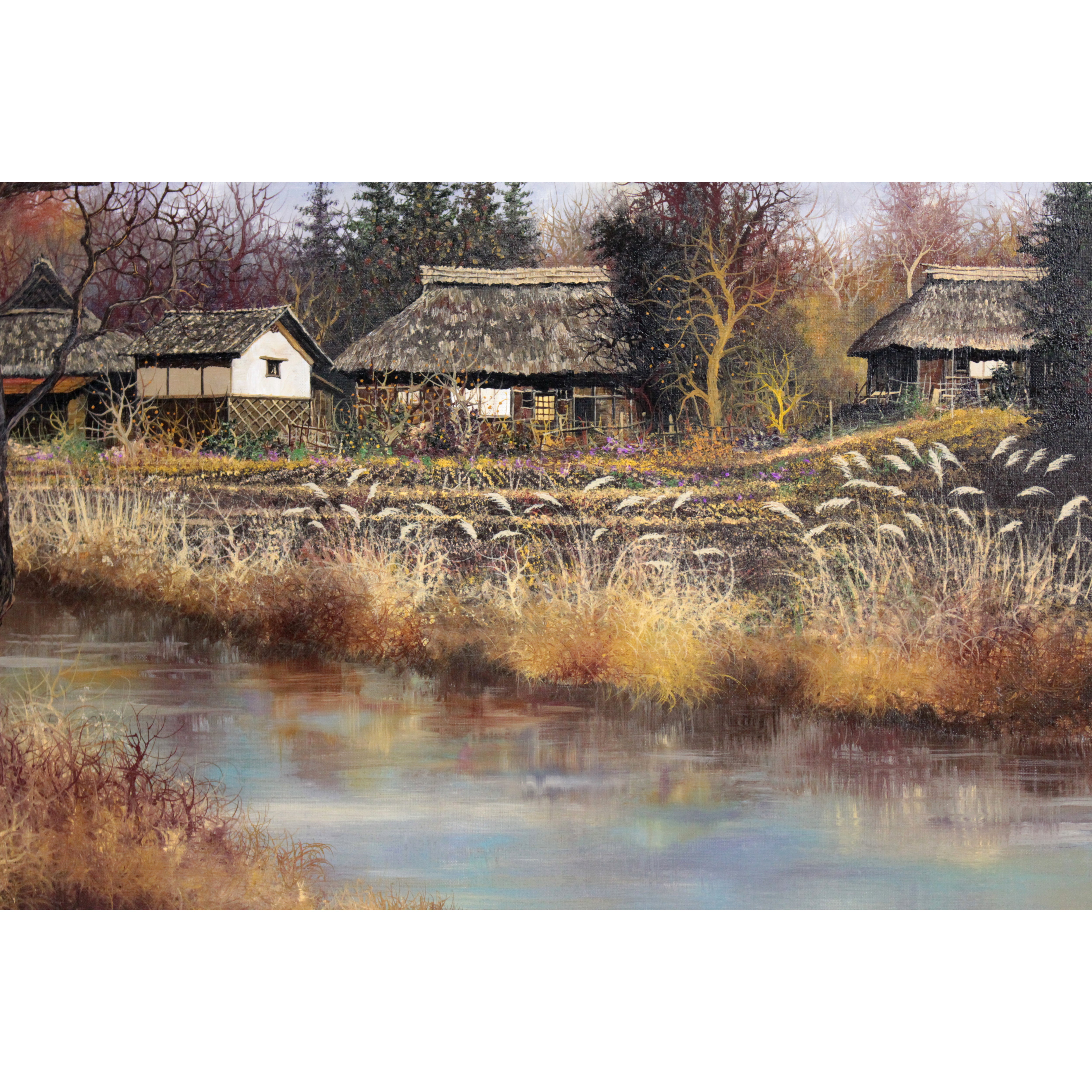 諸沢吉美 『水澄む甲斐路』 油彩画 - 北海道画廊