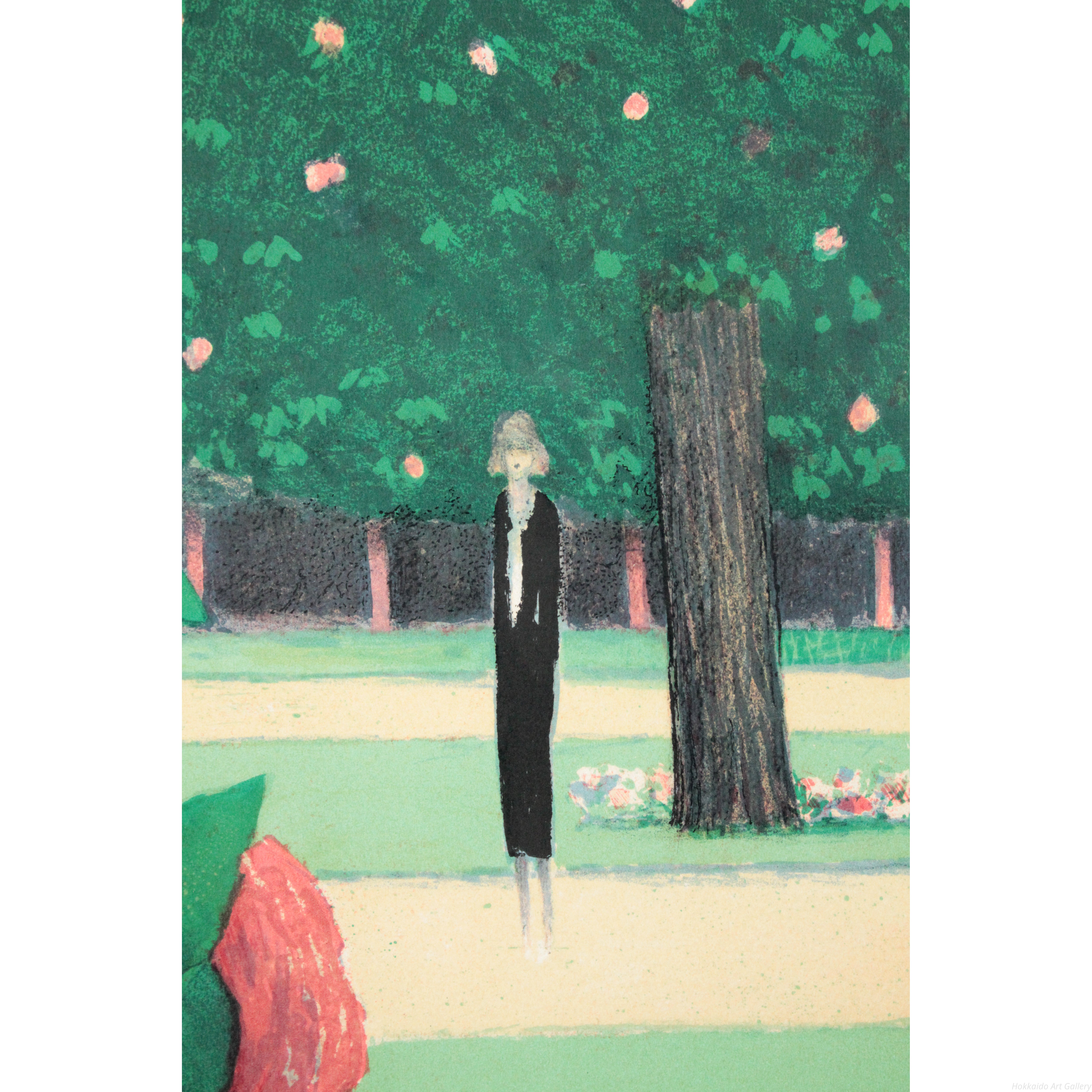 ジャン＝ピエール・カシニョール 『バラの繁み』 リトグラフ - 北海道画廊