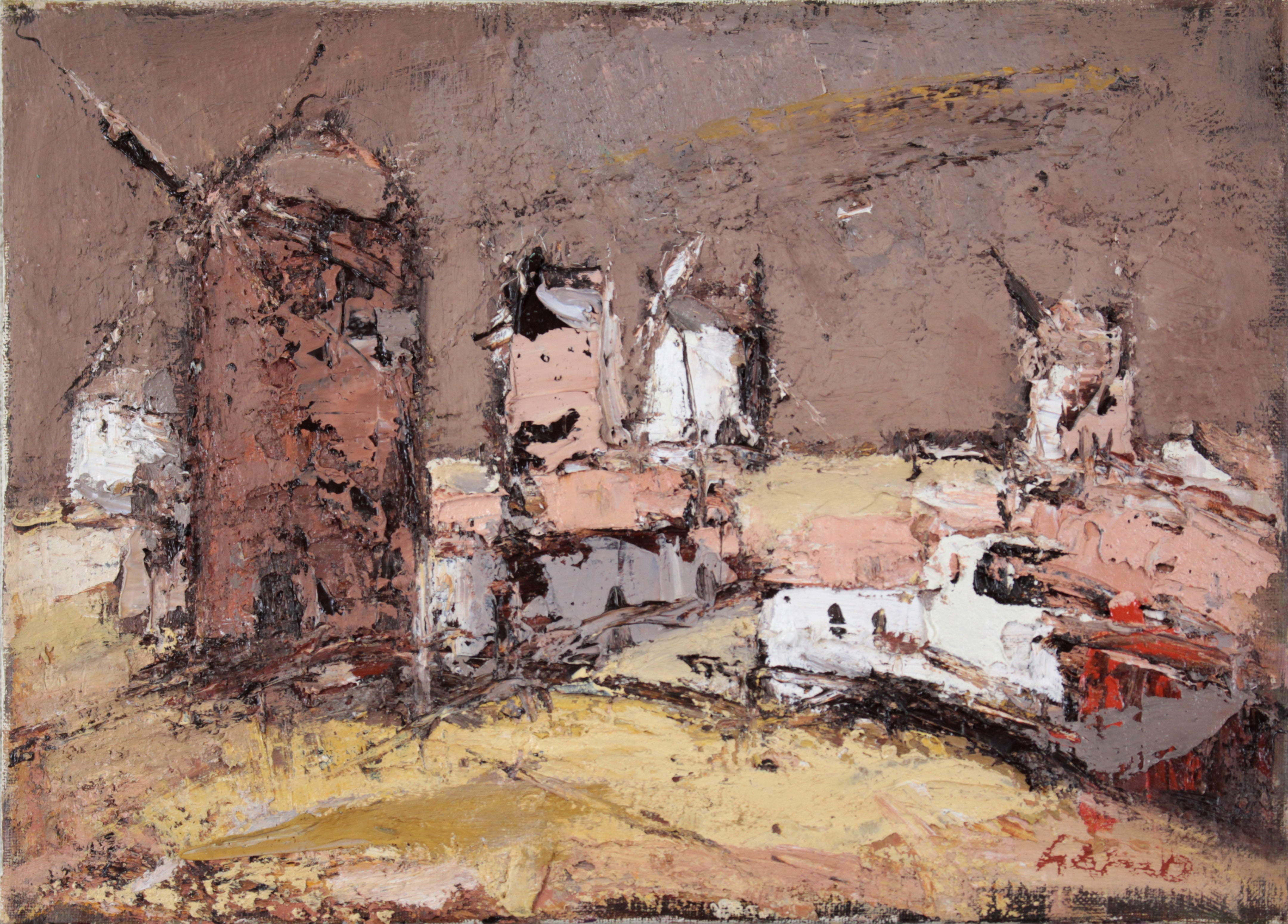 友成晴雄 『カンポ・デ・クリプターナ』 油彩画 - 北海道画廊