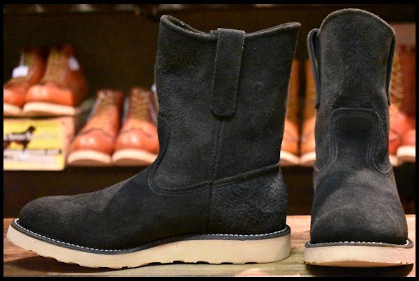 7.5E 美品 BEAMS別注 04年】レッドウィング 8177 黒スエード ペコス