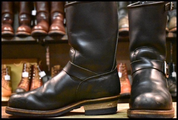 8EE 良品 PT99刺繍】レッドウィング 2268 エンジニア 黒 ブラック